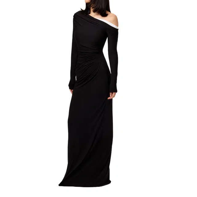 NAKED WARDROBE Smooth One-Shoulder Maxi Dress