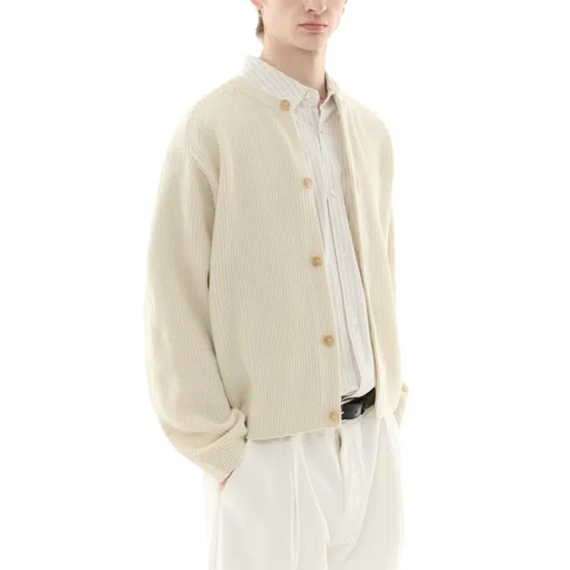 BESLOW CREW NECK SHORT CARDIGAN