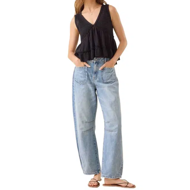 ALTAR'D STATE Jasper Mid Rise Barrel Jeans
