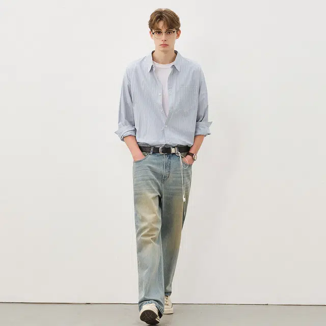 714STREET Simple Stripe Shirt