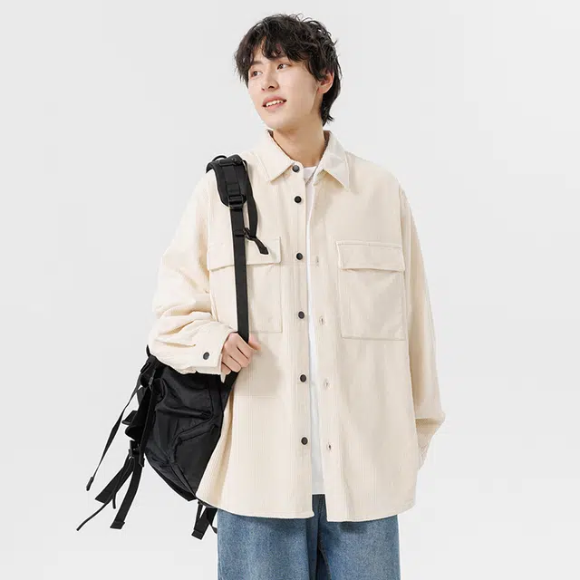 金盾 纯棉衬衣工装纯色长袖衬衫 男女同款