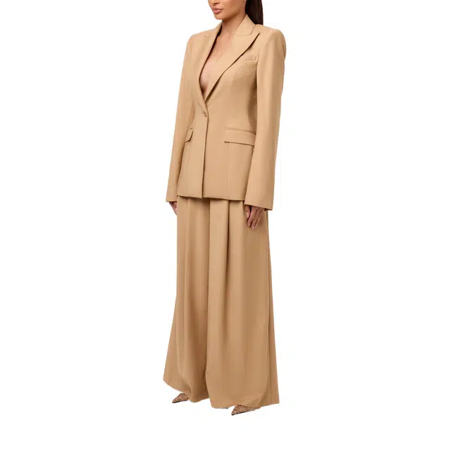 NAKED WARDROBE Pleated Wide-Leg Pant Suiting