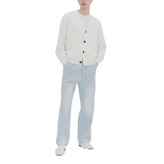 BESLOW CONE MILL WASHED ONE TUCK DENIM PANTS