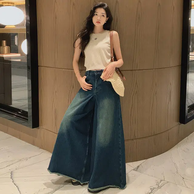 美洋 直筒修身工字型圆领背心 女款 燕麦色