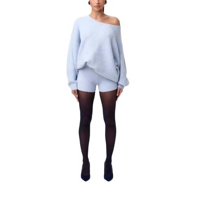 NAKED WARDROBE Knit High-Waist Shorts