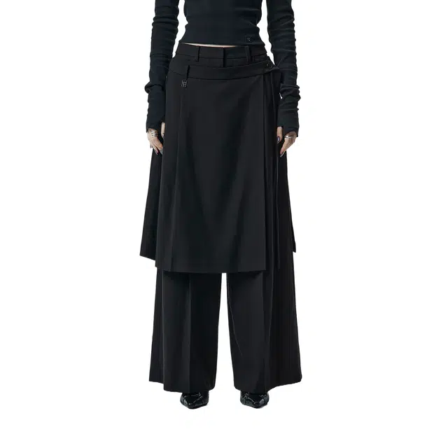 TREEMINGBIRD Overlap Set-up Pants