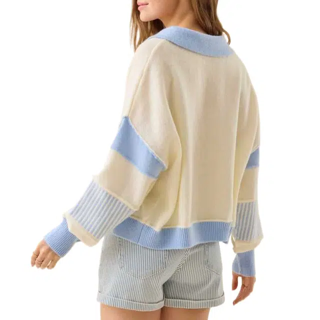 ALTAR'D STATE Mixed Media Pullover Beth Crop