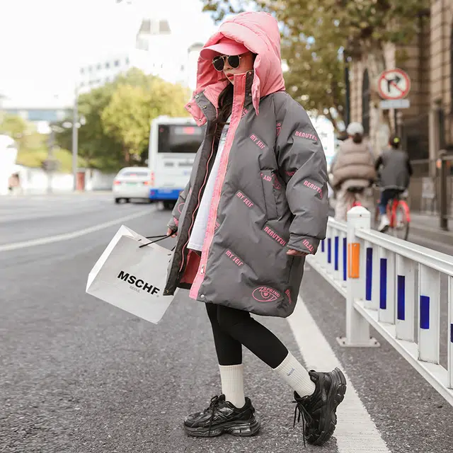 雅鹿棉衣 甜美保暖时尚柔软 粉色 青少年