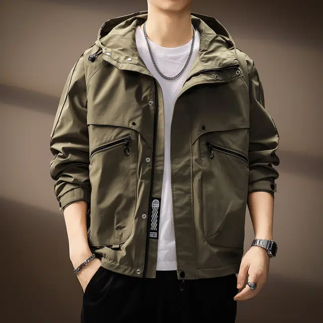 贵色 美式潮流复古城市机能风连帽工装外套运动户外防风保暖设计感休闲日常出行穿搭潮牌长袖上衣夹克 男女同款