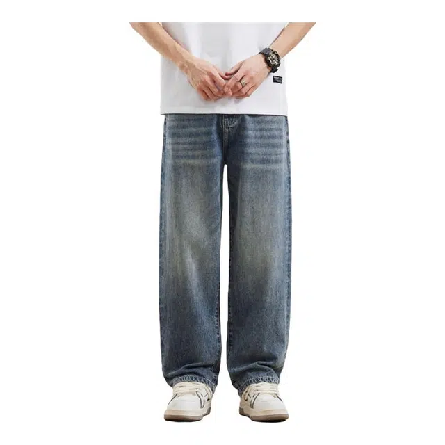 金盾 潮流阔腿宽松长裤时尚牛仔裤 男款