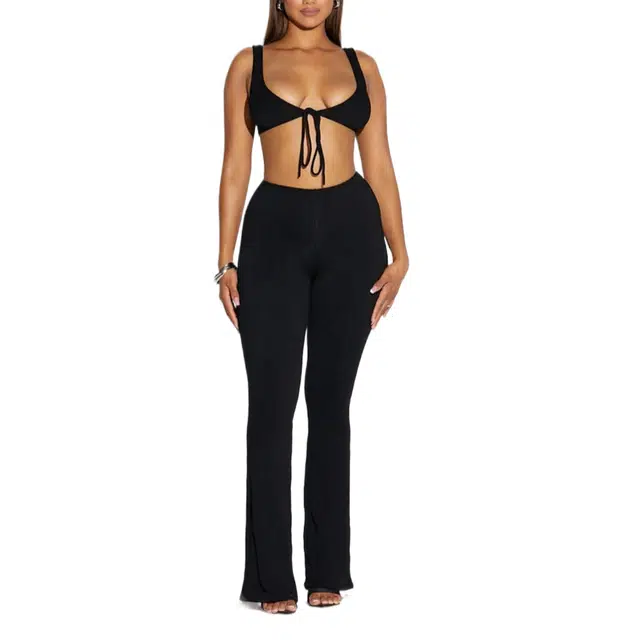 NAKED WARDROBE V-Neck Strap Crop Top NW