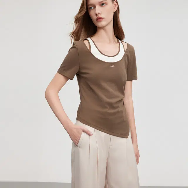 ELLE Two-in-One Colorblock Tee