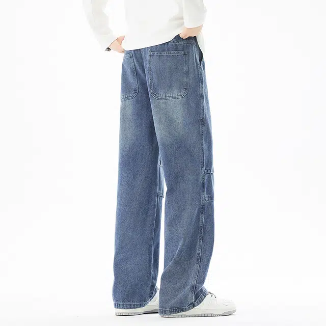 海尔斯 百搭复古美式时尚简约牛仔裤 男款