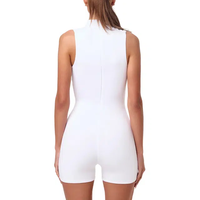 NAKED WARDROBE Sleeveless Sculpt Romper Smooth