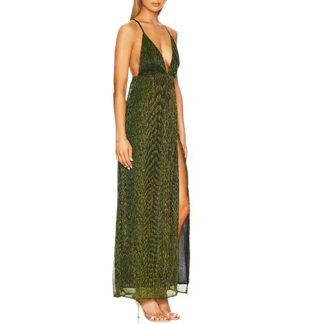 SUPERDOWN Hailee High Slit Maxi Dress