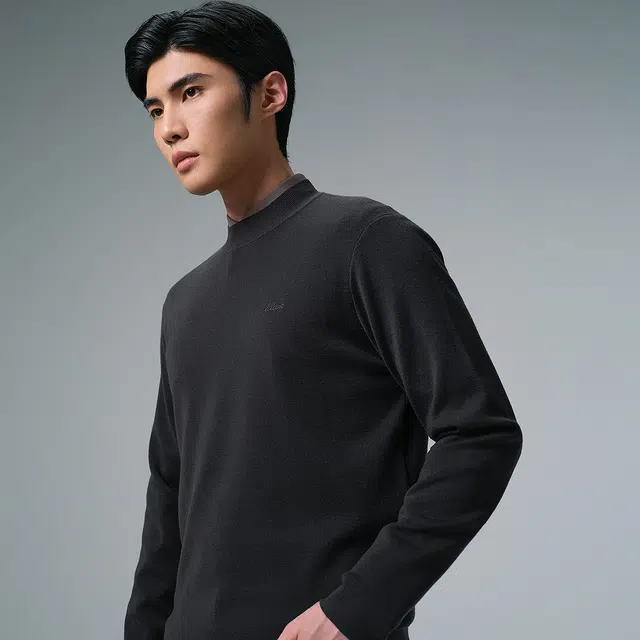 利郎 品位商务纯色半高领保暖可机洗质感冬季毛衣 男款