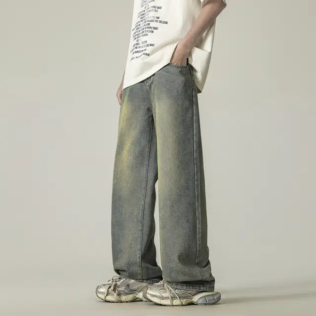 海尔斯 复古美式百搭时尚简约潮流牛仔裤 男款