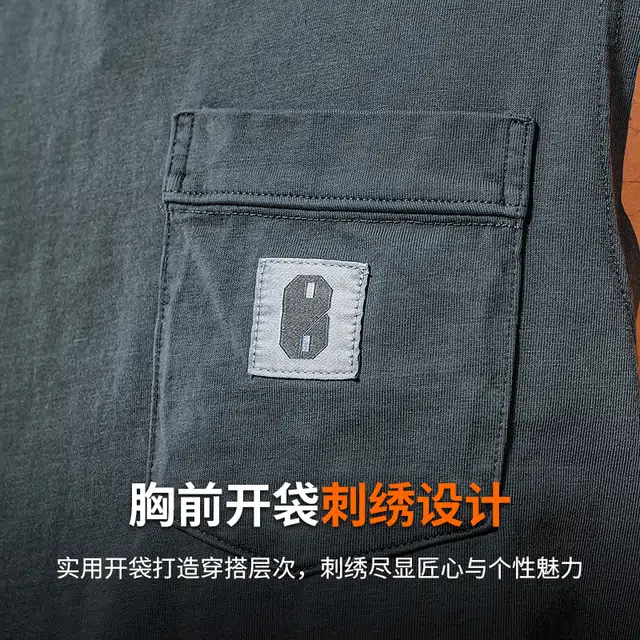 季言 季言外穿潮流纯棉复古做旧美式坎肩运动健身无袖背心 男款