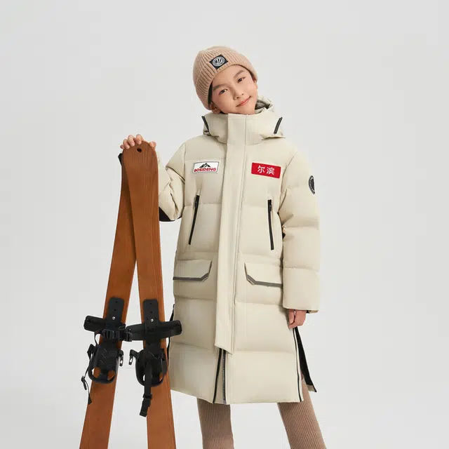 波司登 舒适厚款长款保暖防风长袖羽绒服 中小童