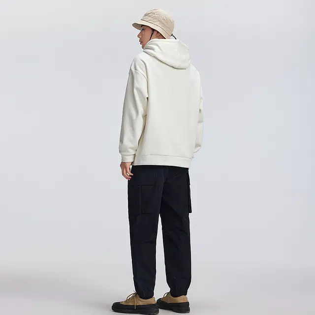 美特斯邦威 连帽彩色印花加绒卫衣 男女同款