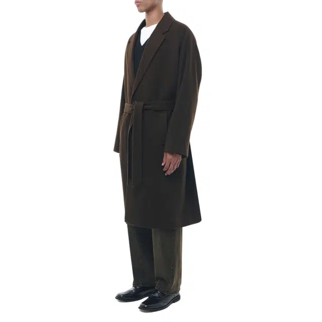 BESLOW CASHMERE SINGLE ROBE COAT