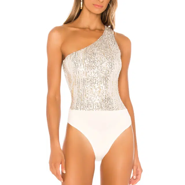 SUPERDOWN Remi One Shoulder Bodysuit