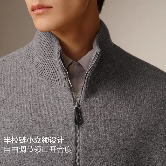 PEACEBIRD MEN Half Neck Knit Sweater