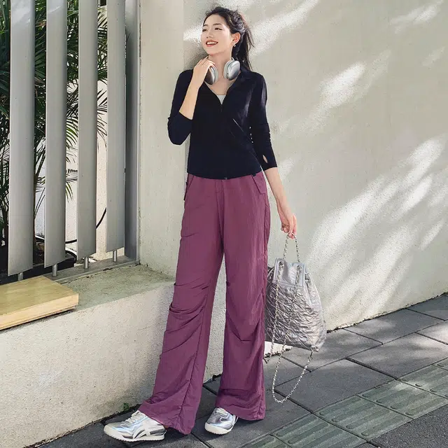 美洋 普拉提 修身薄款纯色简约气质百搭截短外套 女款 黑色