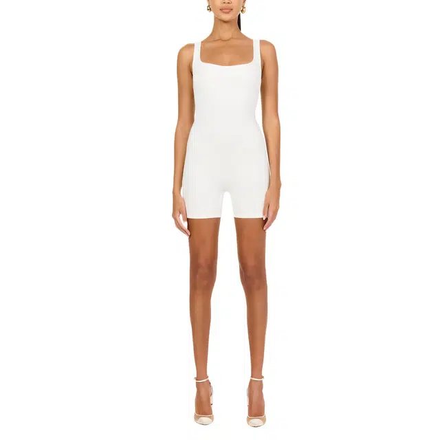 NAKED WARDROBE Scooped Tank Romper NW