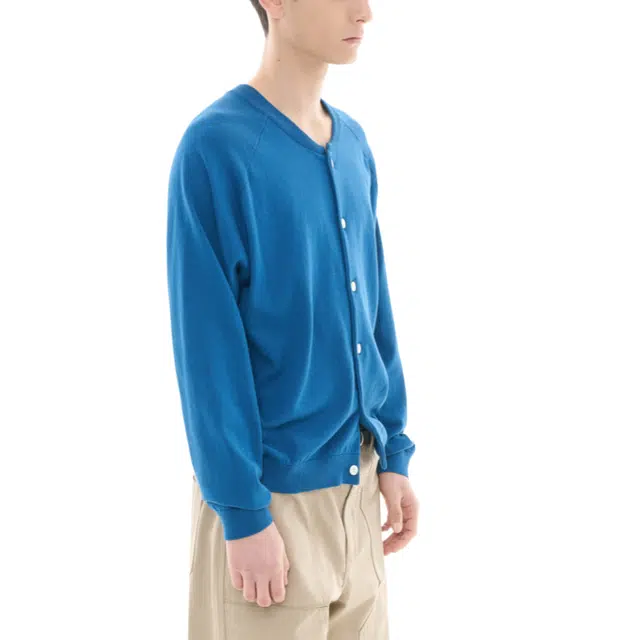 BESLOW CREW NECK RELAXED SHORT CARDIGAN