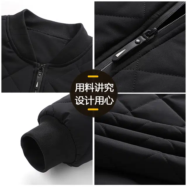 金盾 棒球服潮流时尚百搭加绒加厚长袖夹克外套 男款