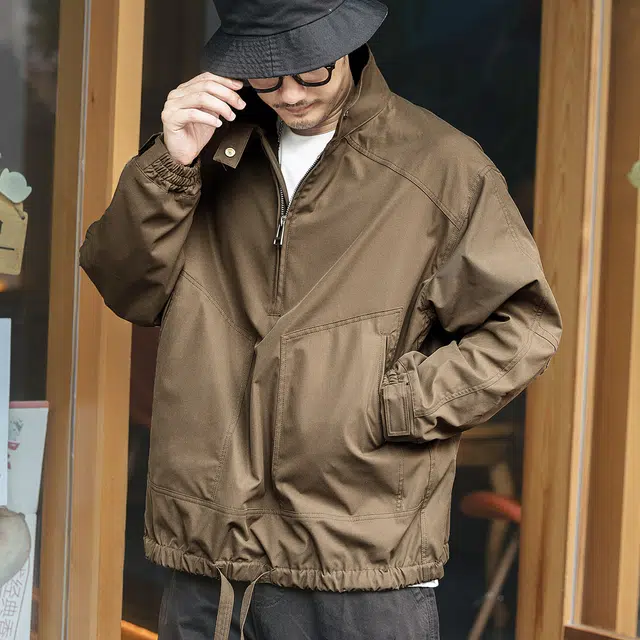 格蓝鹿 户外立领徒步登山潮牌休闲工装美式山系复古城市机能风格小众设计感夹克外套 男女同款