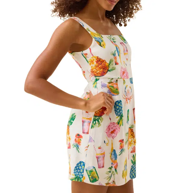 ALTAR'D STATE Reeya Tropical Printed Mini Dress