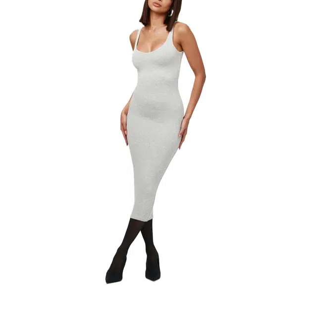 NAKED WARDROBE NW SCULPT TANK MIDI DRESS