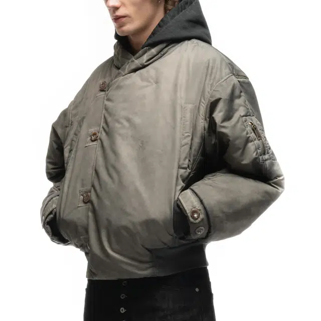 NOFAITH STUDIOS FENCING WAFFLE BOMBER JACKET