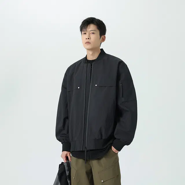 金盾 简约休闲时尚工装潮流立领夹克外套 男款