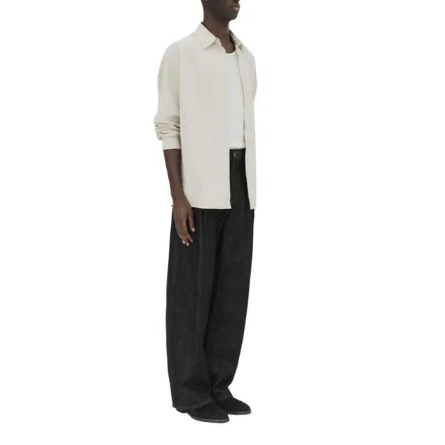 BESLOW WIDE FIT TWO TUCK SELVAGE DENIM PANTS