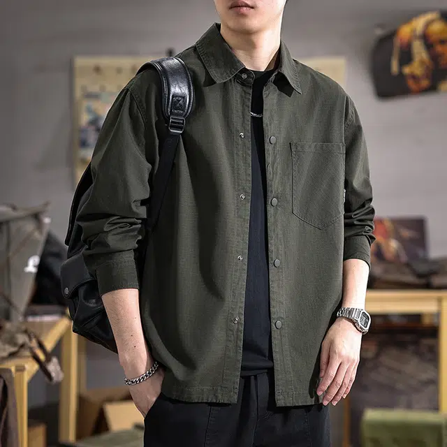 遨宇 时尚舒适休闲百搭长袖衬衫 男女同款