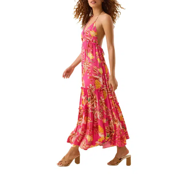 ALTAR'D STATE Gwynne Tropical Tiered Maxi Dress
