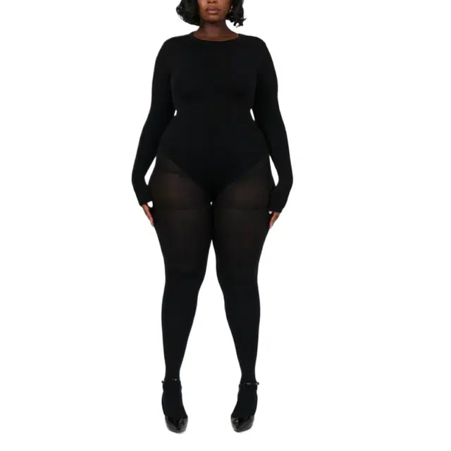 NAKED WARDROBE NW Sculpt Crewneck Bodysuit Curve NW Collection