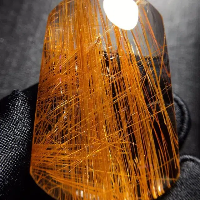 灵运宝 【师傅已加能量】招财板猫眼顺发无事牌原矿体干净磁场能量强#好运天然 钛晶 吊坠 男女同款情侣款