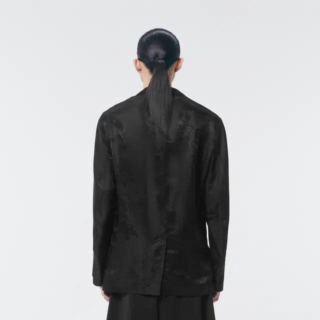 速写 花卉提花宽松休闲西装外套 男款