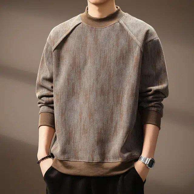 贵色 潮牌复古拼接重磅长袖日系潮流亲肤柔软百搭卫衣 男女同款