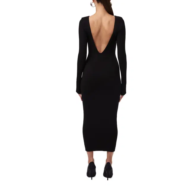 NAKED WARDROBE Open Back Midi Dress NW
