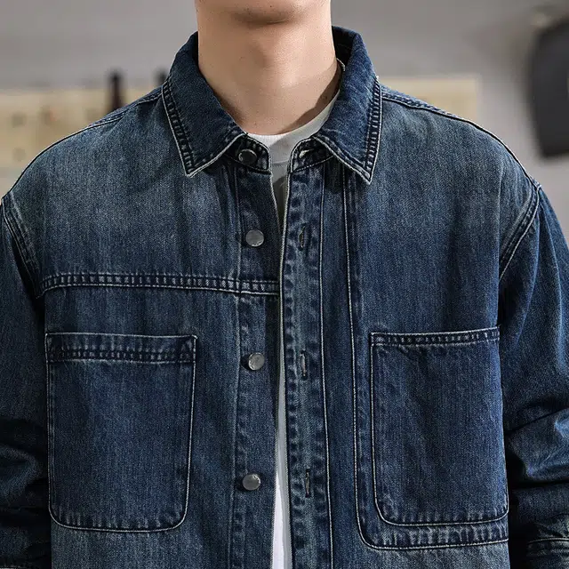 遨宇 美式复古经典休闲工装牛仔外套 男款