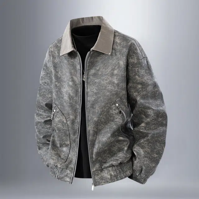 金盾 男秋季宽松日系潮牌翻领休闲夹克外套 男款