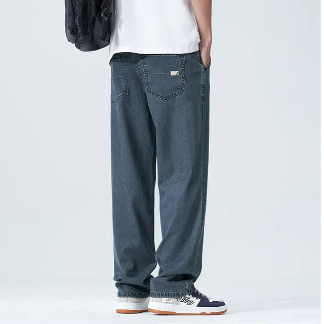 金盾 夏季阔腿宽松长裤牛仔裤 男款