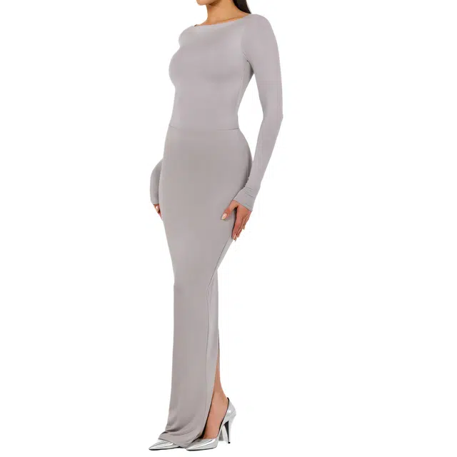 NAKED WARDROBE Butter Contour Maxi Skirt