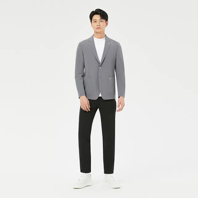 利郎 时尚商务纯色简约秋季平驳领通勤风西装 男款