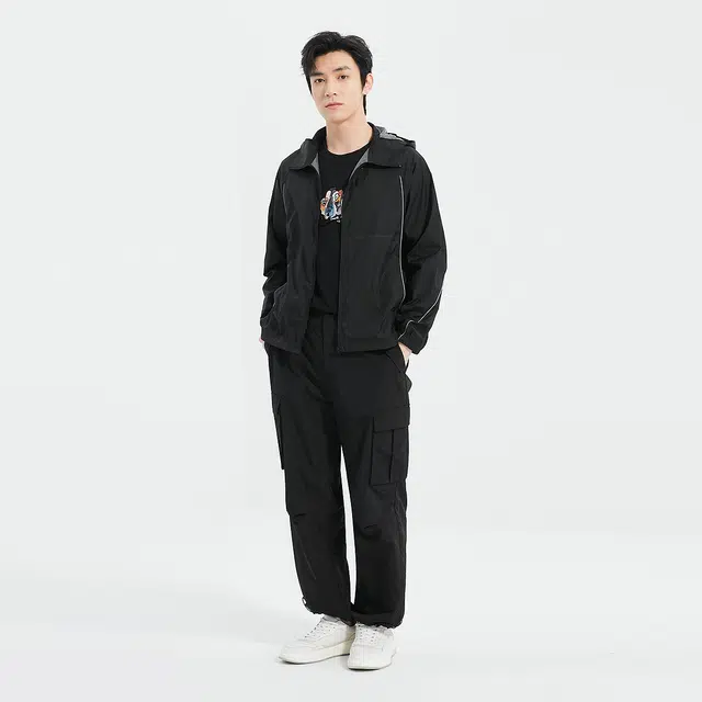 利郎 时尚都市连帽轻薄款防紫外线百搭防晒服 男款